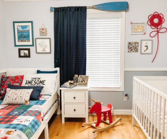 Canada theme child bedroom with gallery wall