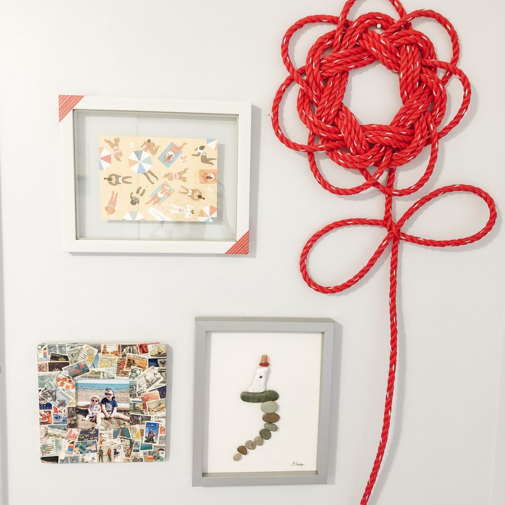 children's gallery wall with 4 different elements