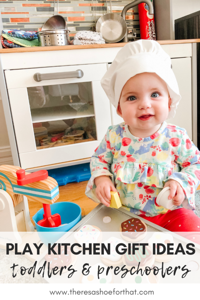Baby with play Kitchen and Toy Mixer