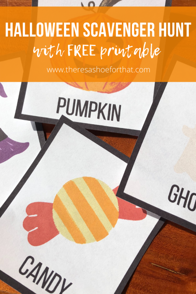 Halloween Scavenger Hunt Printable with Free Printable